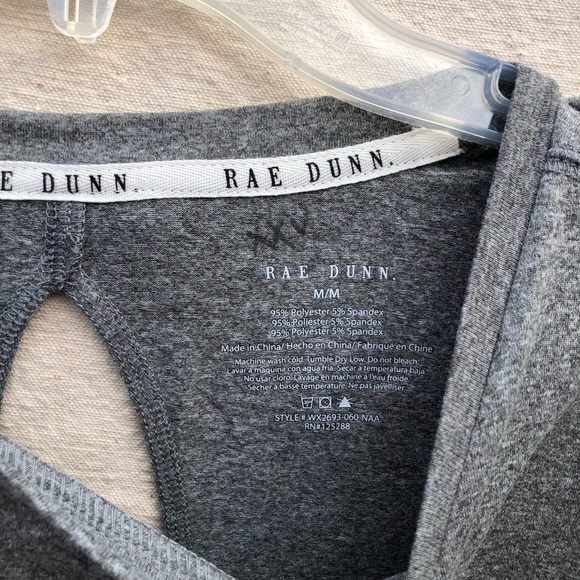 Rae Dunn Namaste Workout Top Medium - Picture 2 of 4